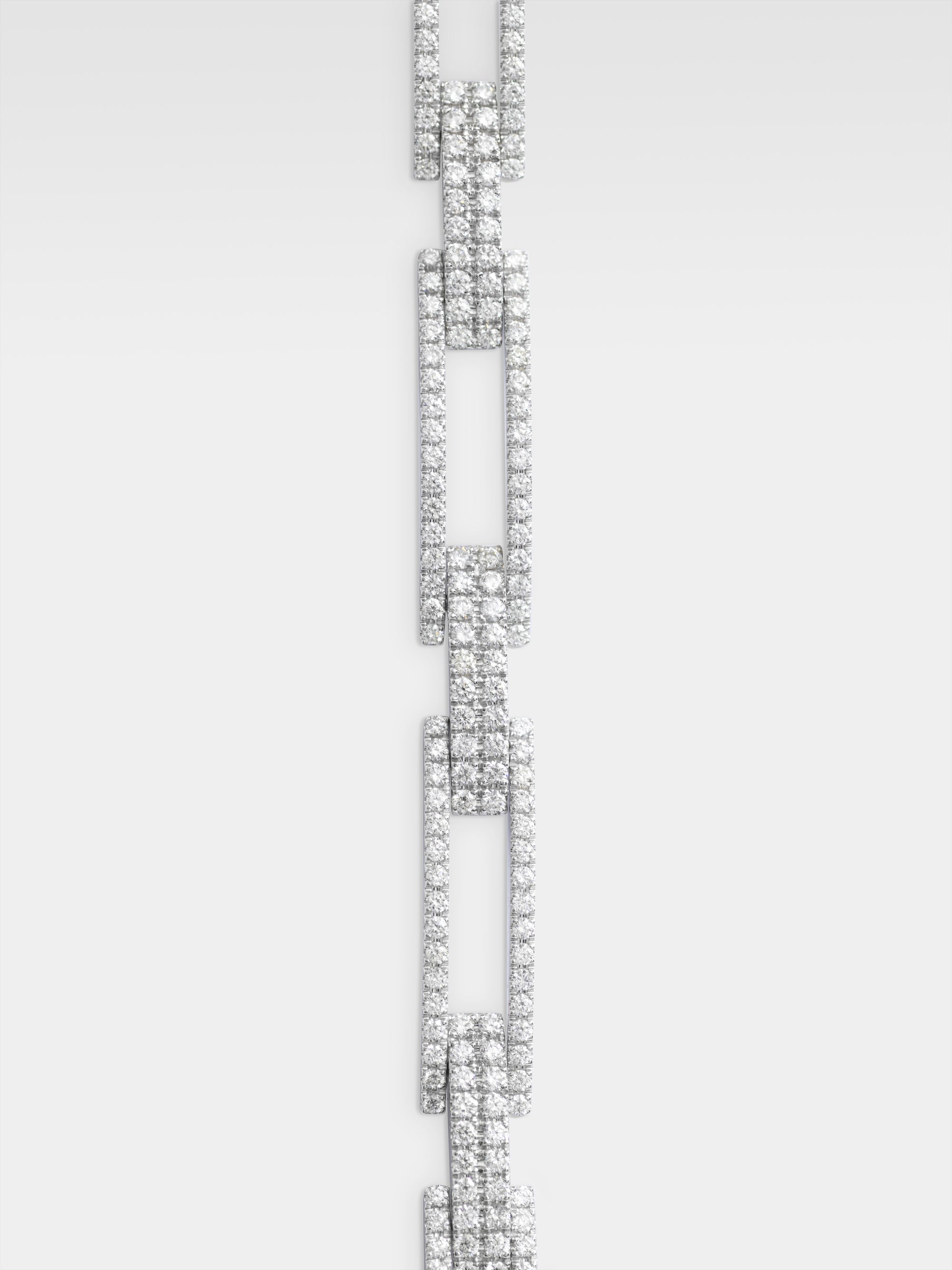 Fregio Rectangles Bracelet - White Gold, Diamonds
