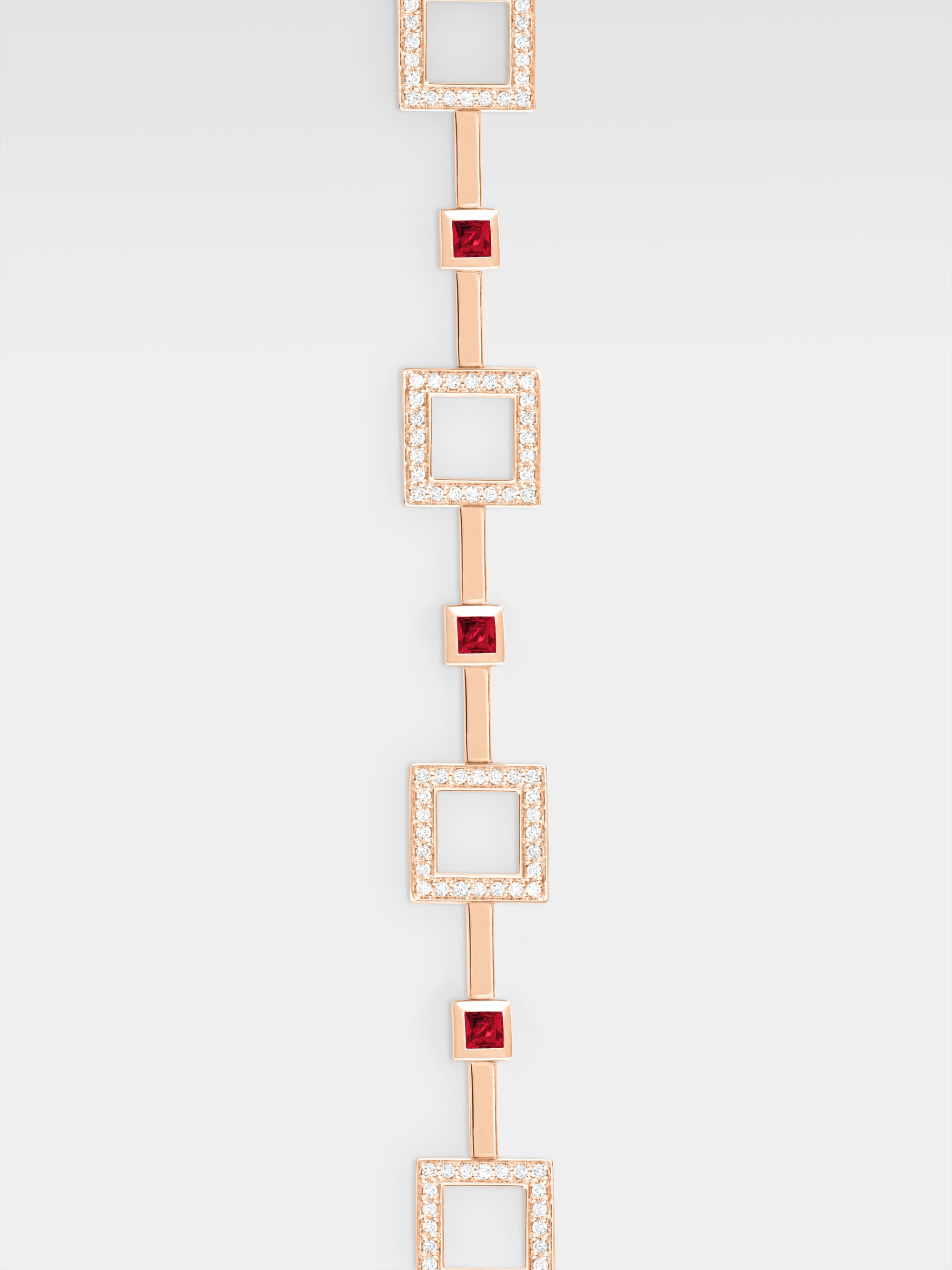 Iuno Bracelet - Rose Gold, Diamonds, Rubies