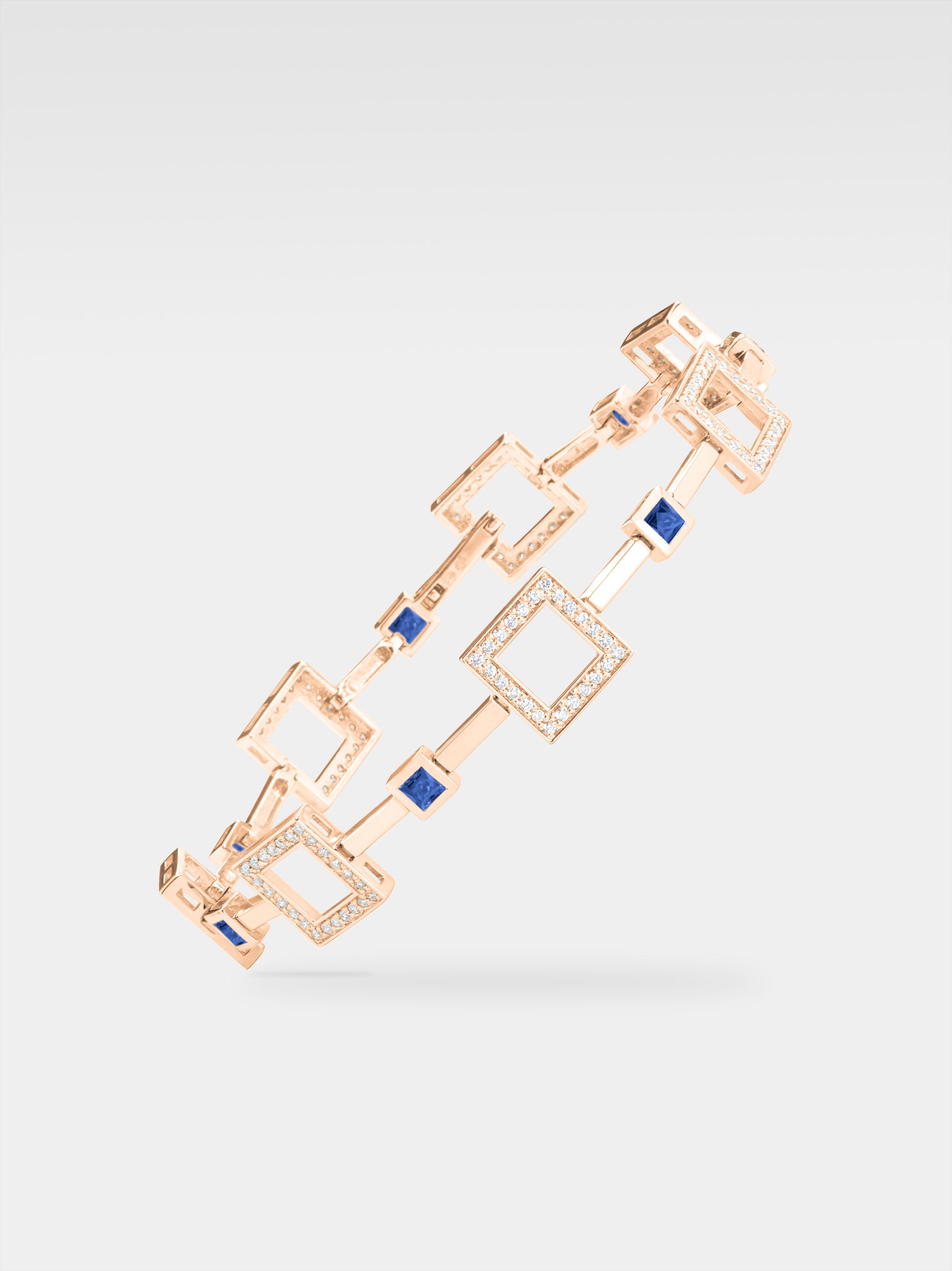 Iuno Bracelet - Rose Gold, Diamonds, Sapphires