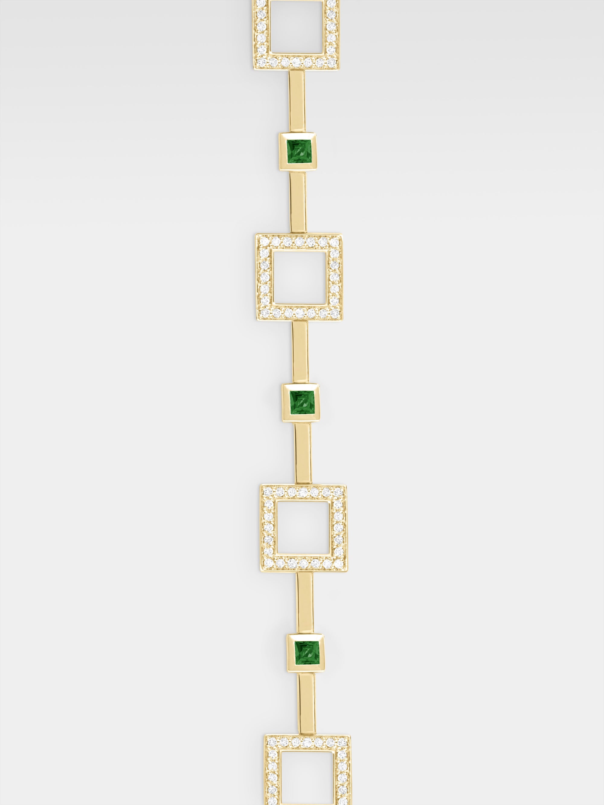 Iuno Bracelet - Yellow Gold, Diamonds, Emeralds