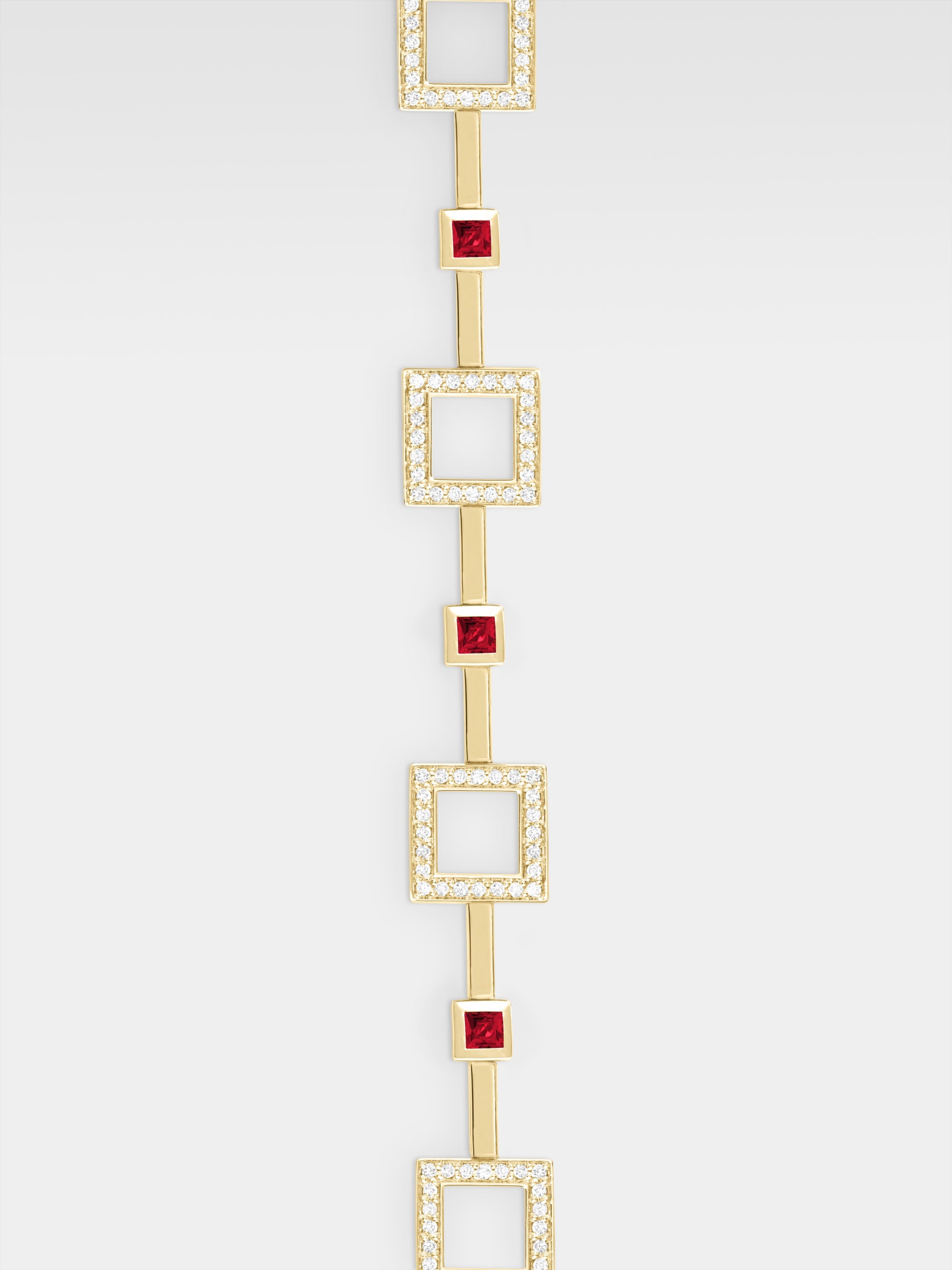 Iuno Bracelet - Yellow Gold, Diamonds, Rubies