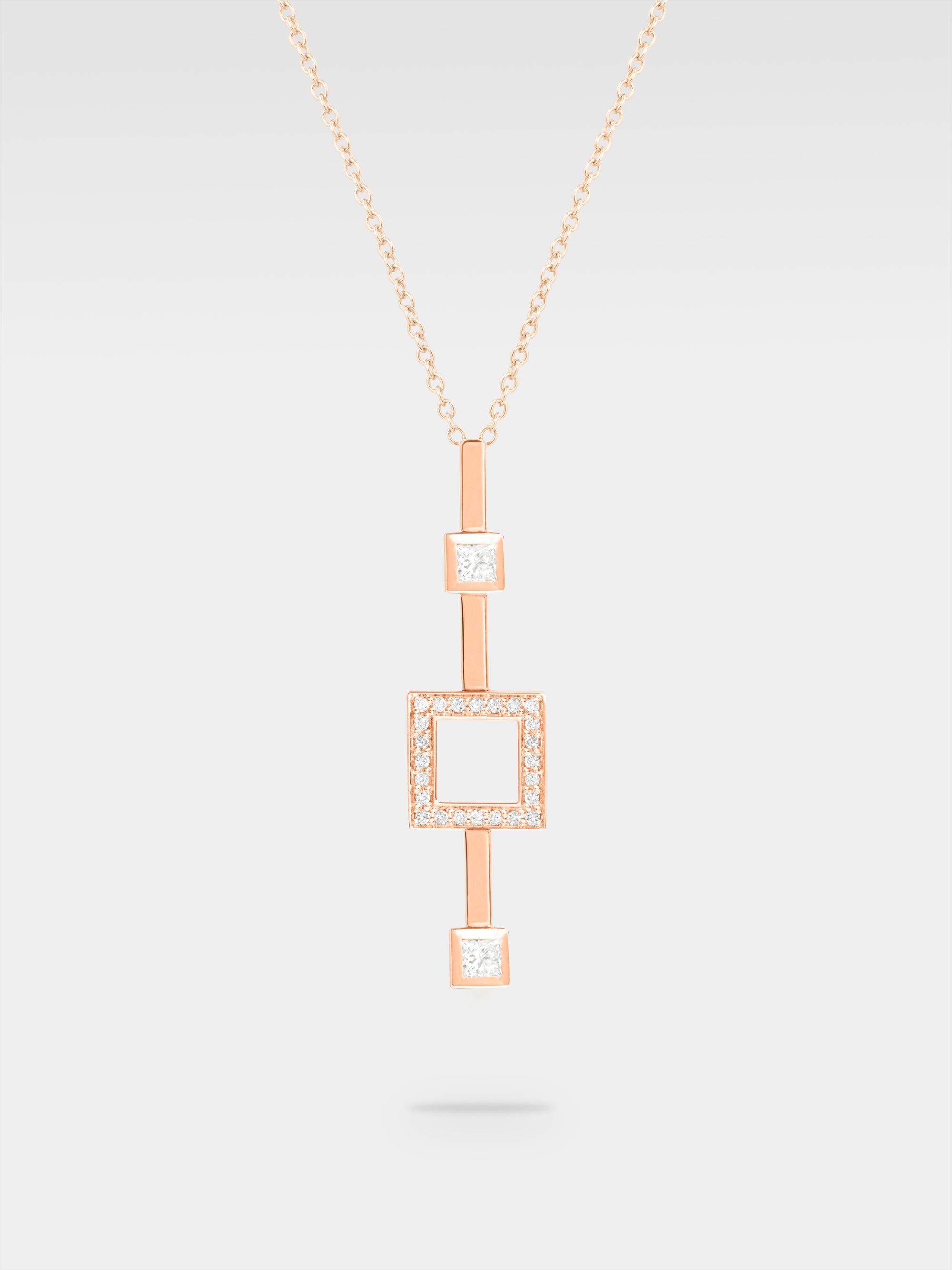 Iuno Pendant - Rose Gold, Diamonds