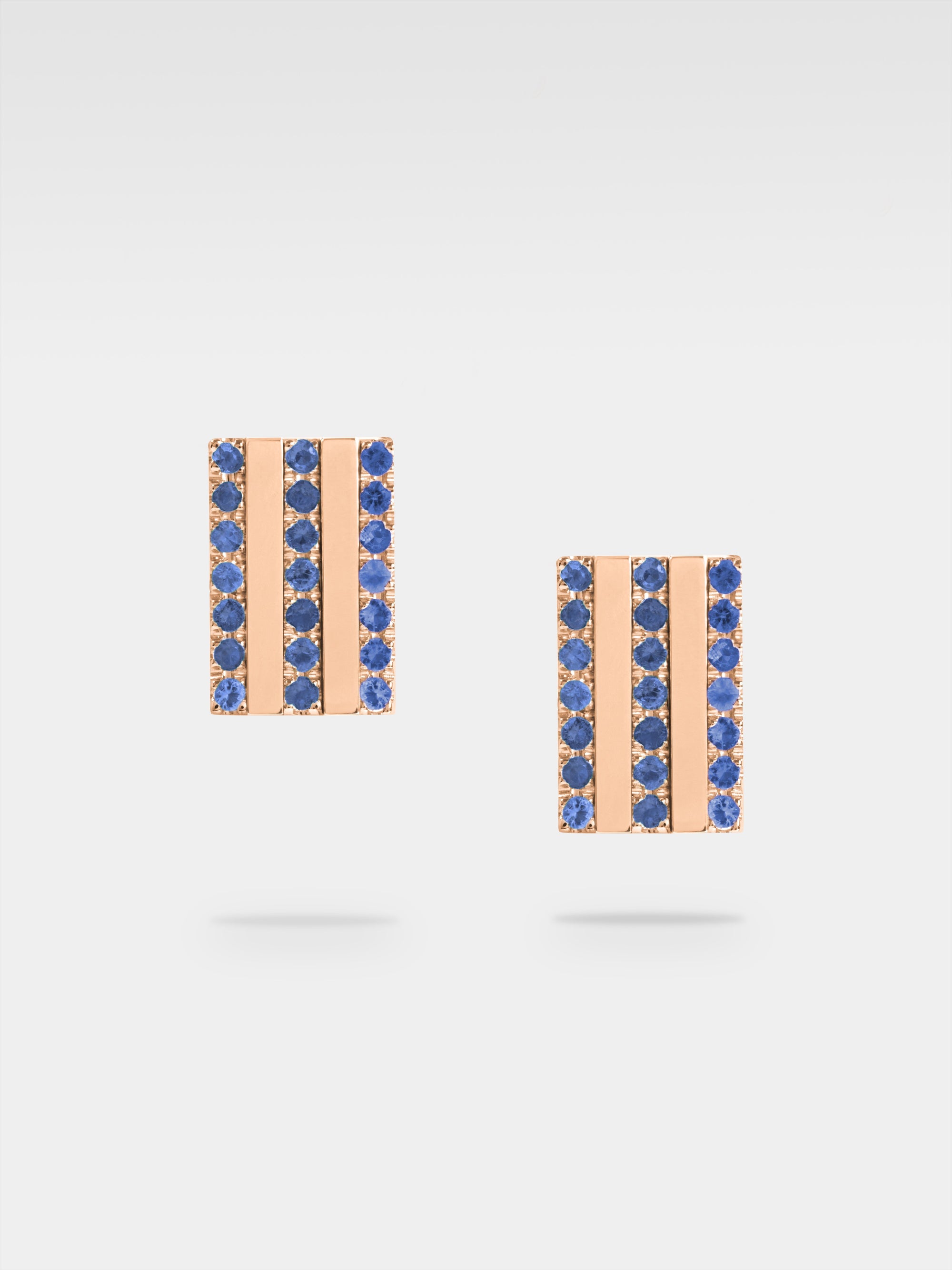 Vittoria Earrings - Rose Gold, Sapphires