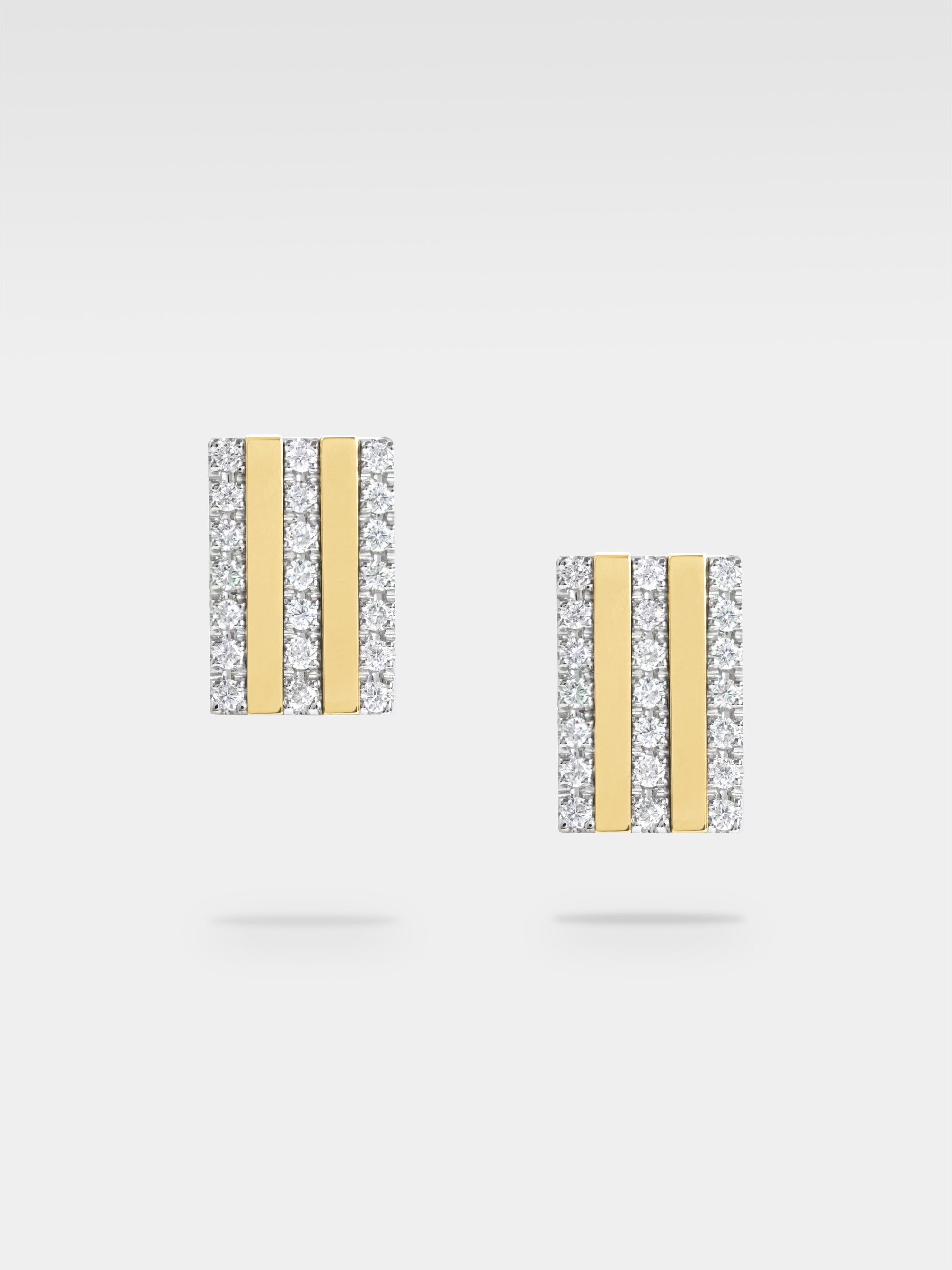 Vittoria Earrings - Yellow and White Gold, Diamonds