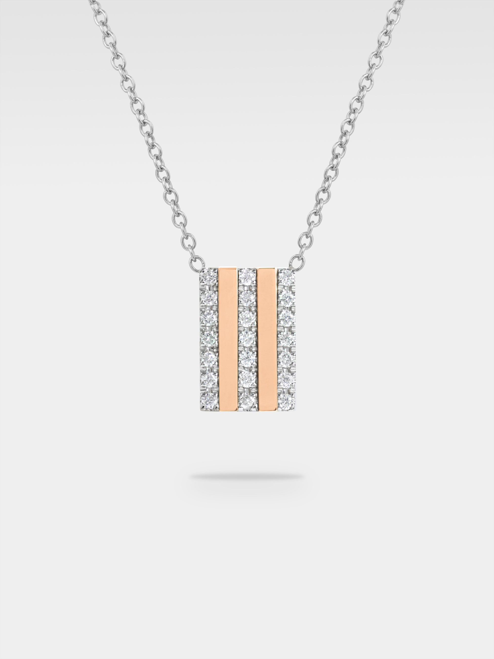 Vittoria Pendant - Rose and White Gold, Diamonds