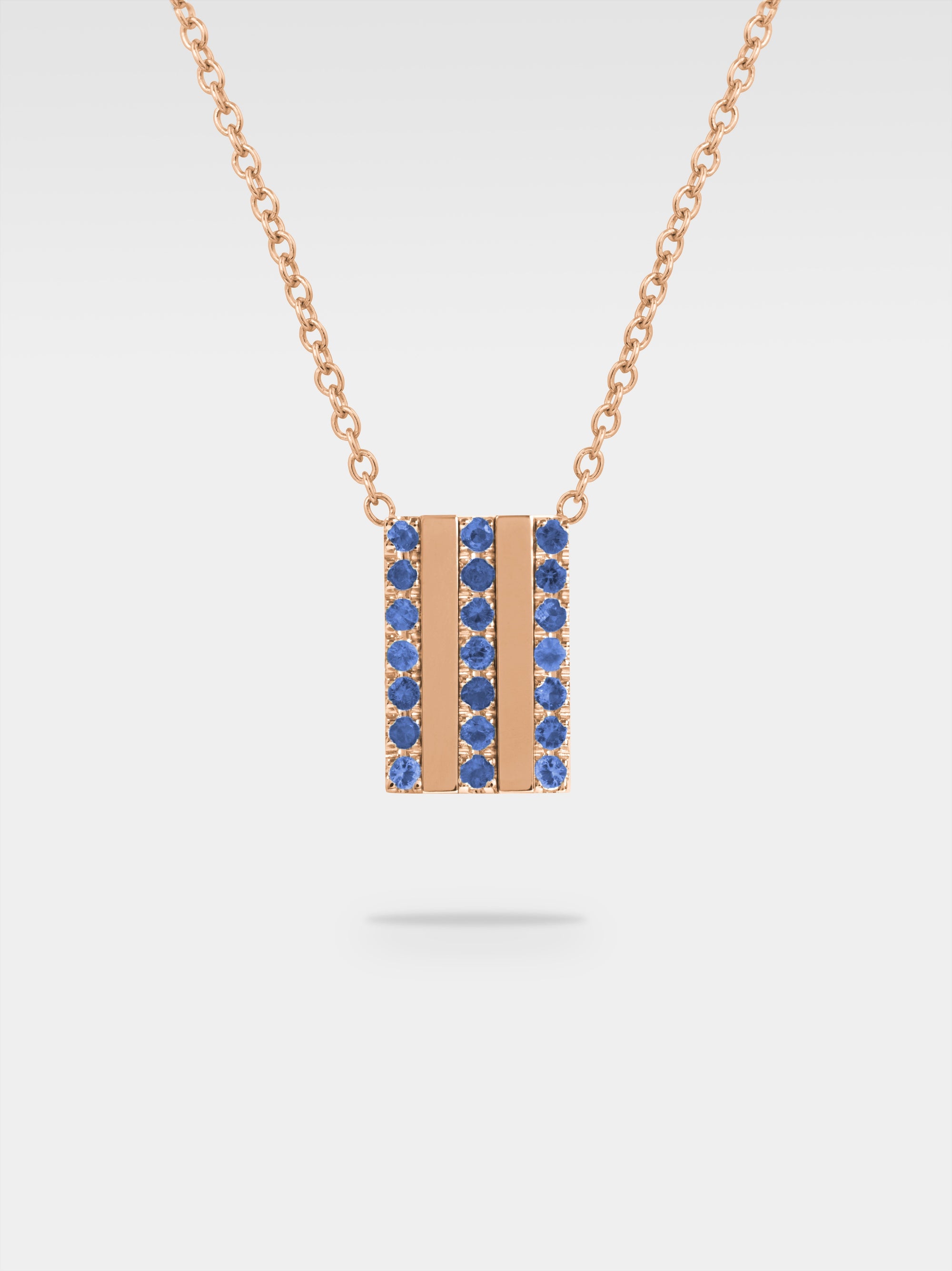 Vittoria Pendant - Rose Gold, Sapphires