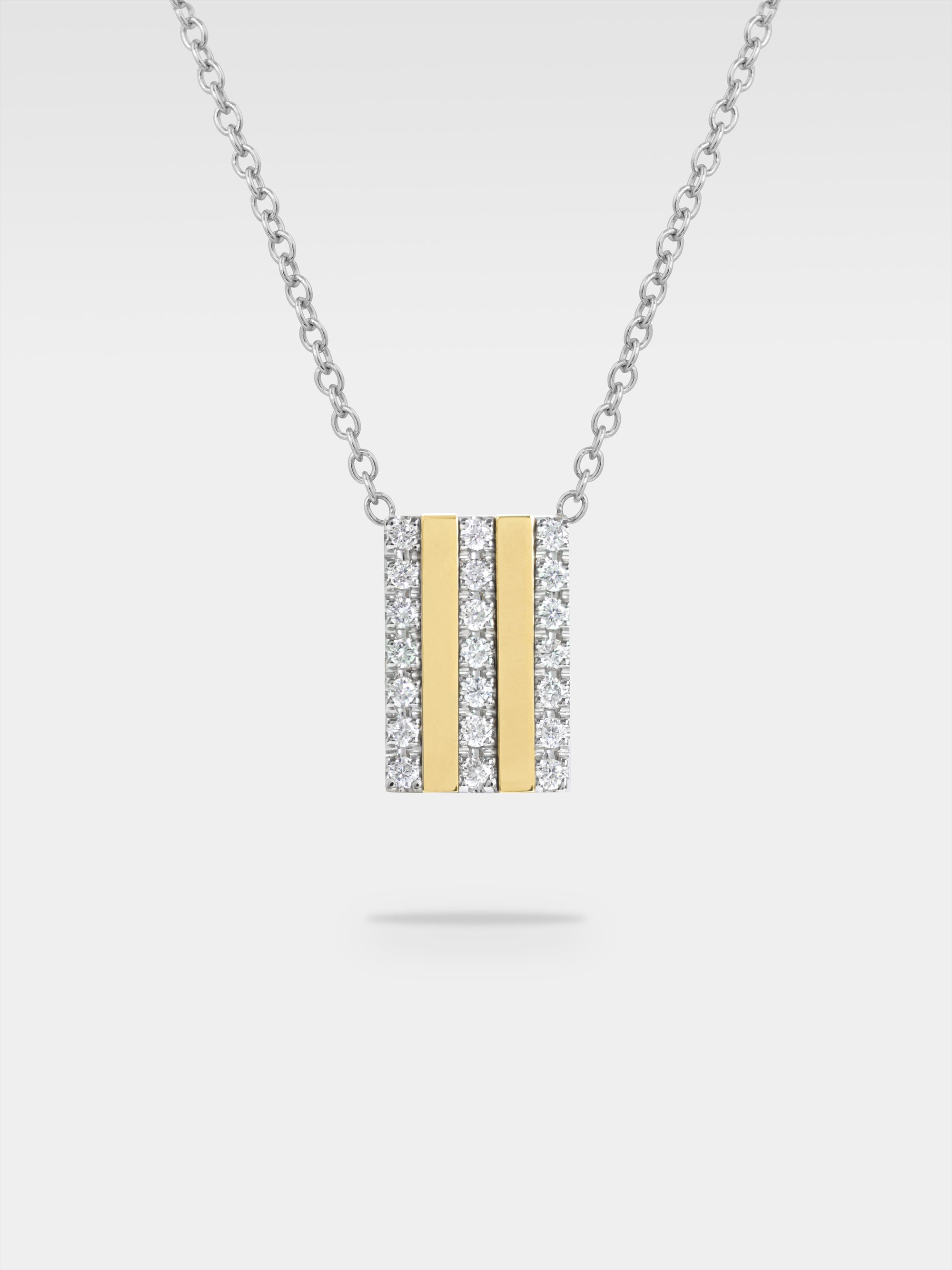 Vittoria Pendant - Yellow and White Gold, Diamonds